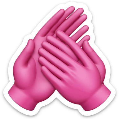 handshake pink hands sticker