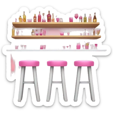 Pink mixing bar furniture sticker
