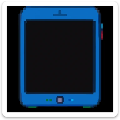 Change the iPad color to blue, keep the style and background as is. The style of the original image should be preserved. sticker