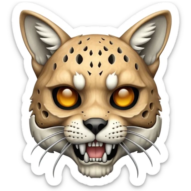 The real skull of a bobcat sticker