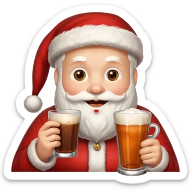 santa class tomando mate sticker