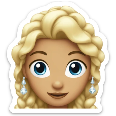 Princess emoji with sparkles sticker