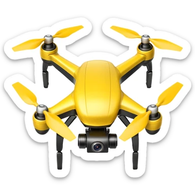 Yellow Drone – battery pack, Courier Drones. sticker