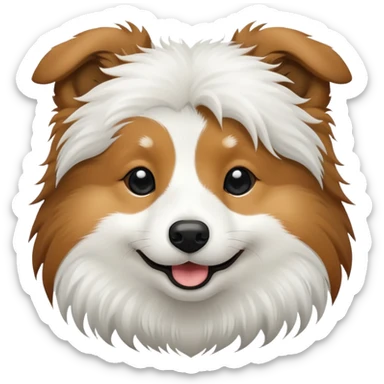 Yin Yang Face Shetland Dog sticker