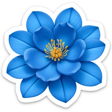 Rosa Azul de wasapp sticker