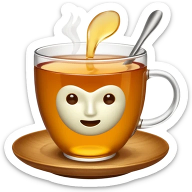 simple cup of tea with ginger root with no face sticker