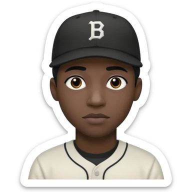 Black goth man with backwards baseball cap sticker