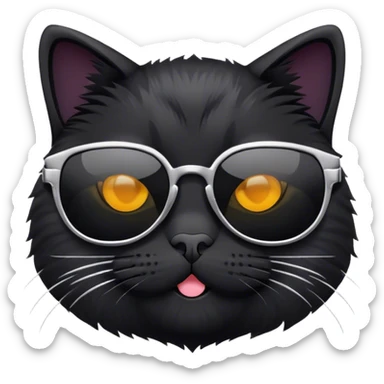 Cat with sunglasses sticker