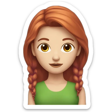 Femme rousse de 25ans avec un œil violet et un œil vert sticker