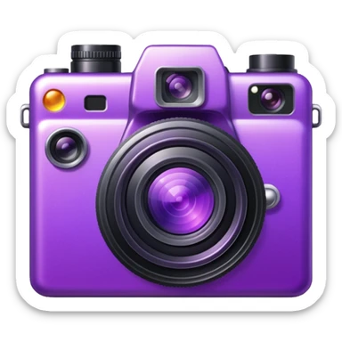 Glitter Hot Camera Purple sticker
