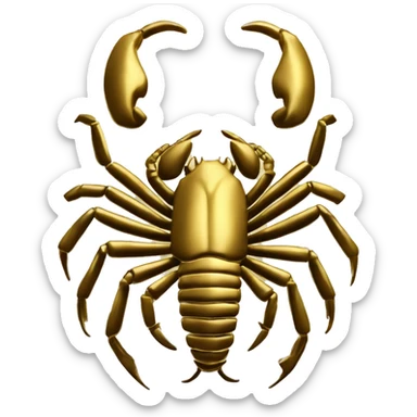 Scorpio sign in gold color to use as  text sticker