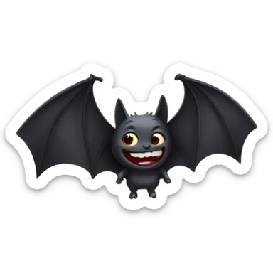 Mischievous gothic bat sticker