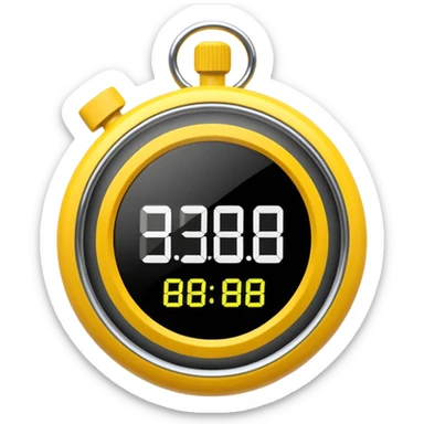 yellow stopwatch  sticker