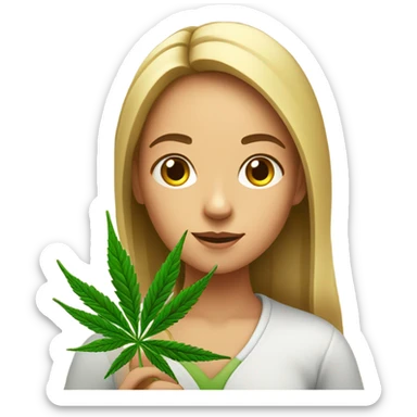 Girl with weed  sticker