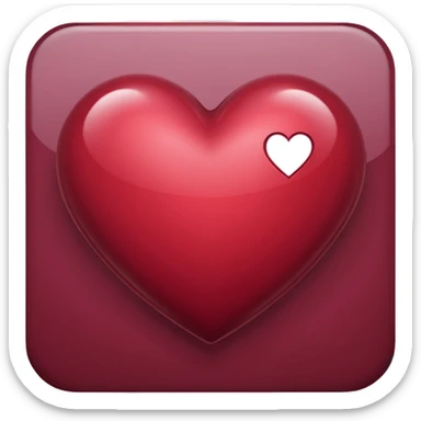 Burgundy heart sticker