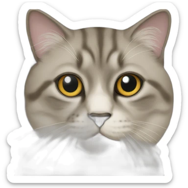bycolor-cat-with-black-nose sticker