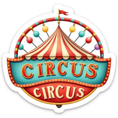 Vintage circus sign sticker