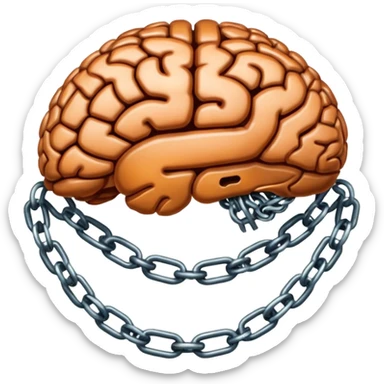 Brain bound in chains  sticker