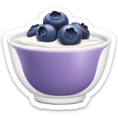 blueberry yogurt bowl sticker