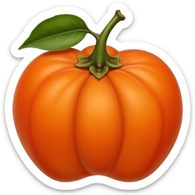 persimmon fruit simple sticker