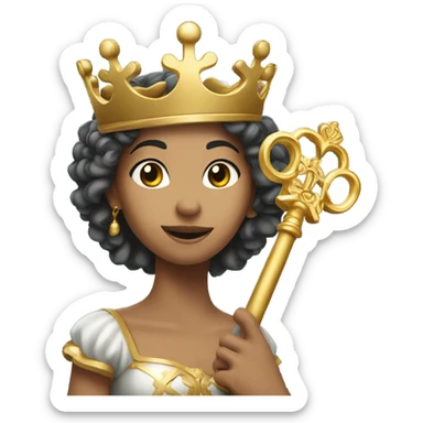 Heidi with key and crown sticker