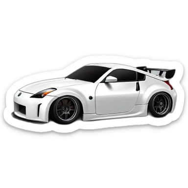 350z drift tuning white sticker