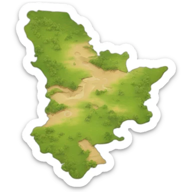 Médéa province shape map sticker
