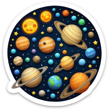 Solar system  sticker