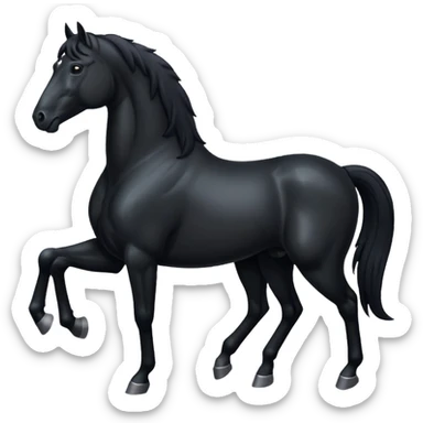 Black horse  emoji 🐎 sticker