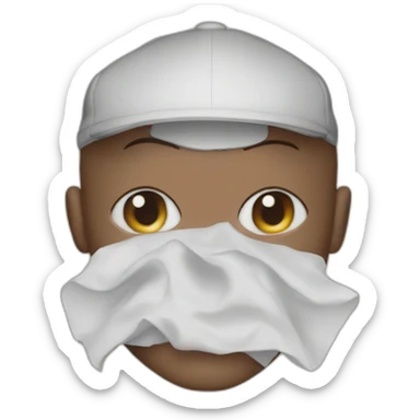 Booba head with jordan 4 sneakers on his face sticker