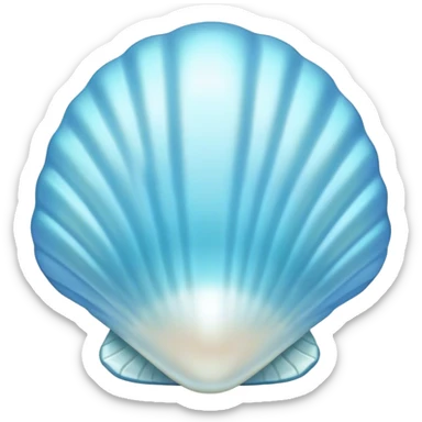 light blue pearl shell sticker