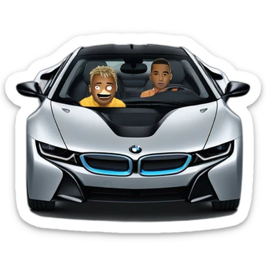 xxxtentacion in bmw i8 sticker