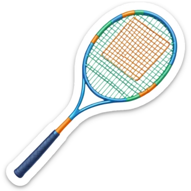 pajaro con cola en forma de raqueta color verde azul naranja sticker