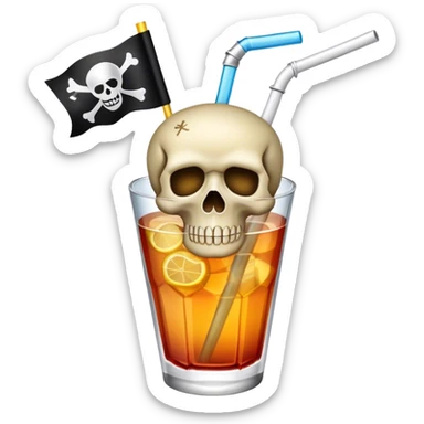 A COCKTAIL PIRATE STRAW sticker