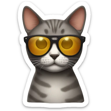 Cat with sunglasses sticker