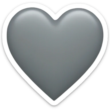 Grey heart sticker