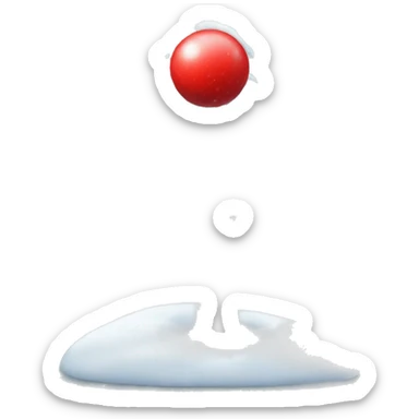 snowy tree with red ball sticker