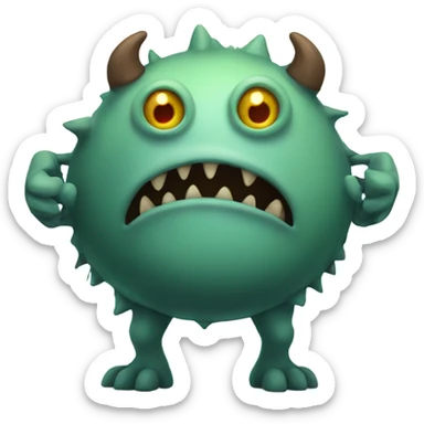 monster with booty sticker