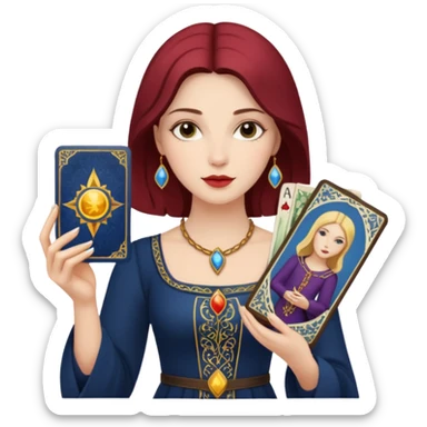 modern woman has tarot card sticker