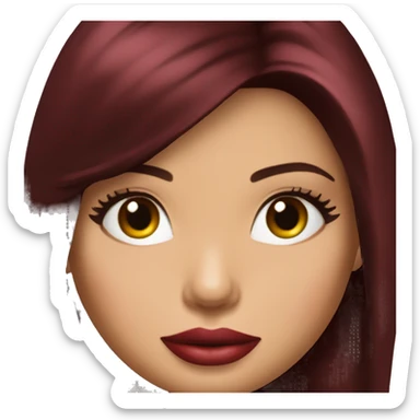 Adriana Lima dark red hair  sticker