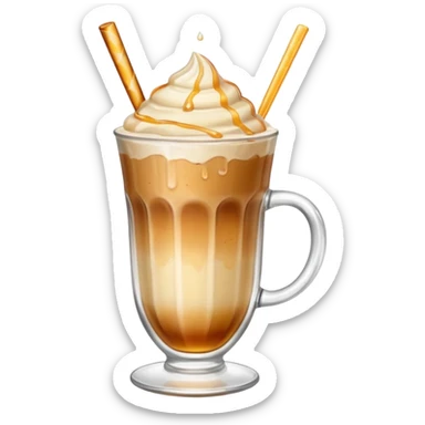 Ice latte with honey salt syrub sticker