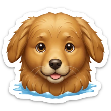 perrito bañado sticker