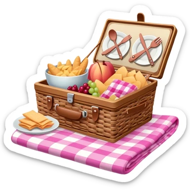 Picknick rosa sticker