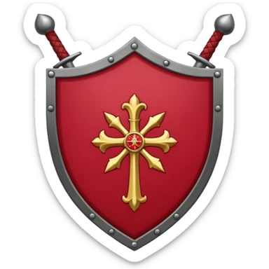 brasão sangrando medieval rosa de sangue vermelha sticker