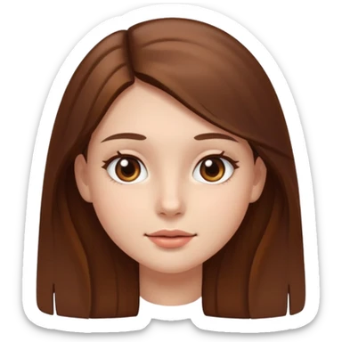 a girl with square face sticker