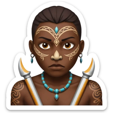 Cannibal with bone through nose sticker