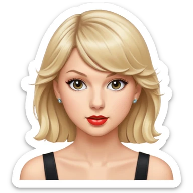 Taylor swift blonde singer concert sticker