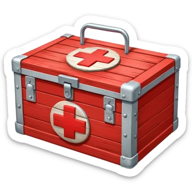 Red cross box sticker