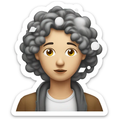 person thinking bubble sticker