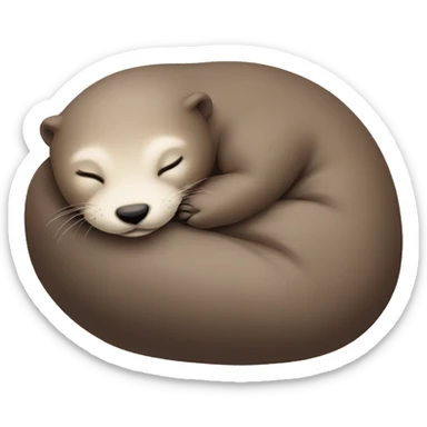 a cute otter sleeping sticker